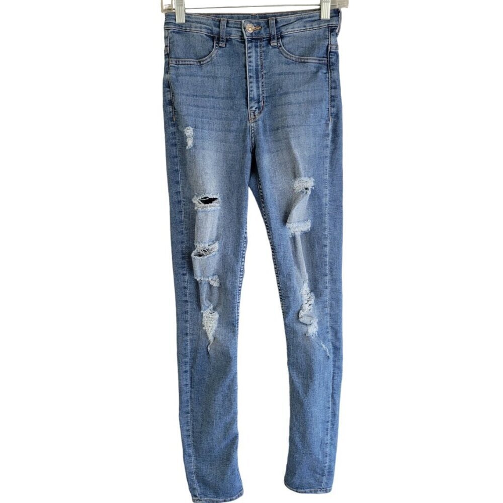 H & M Divided Ripped Skinny Jeans Women Size 4